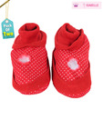 Isabelle Vibrant Red Polka Infant Booties For Kids