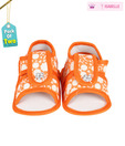 Isabelle Vibrant Orange Infant Booties Pack of 2 For Kids