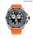 Nautica Classy Orange Strap Watch