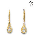 AG 4 Diamond Dangling Drop Earrings