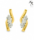 AG 6 Diamond Ribbon Earrings