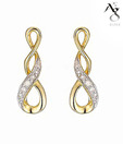 AG 10 Diamond Swirl Earrings