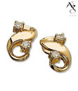 AG Stylish Diamond Curve Earrings
