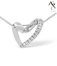 AG Dazzling Diamond Heart Pendant