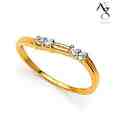 AG 4 Diamond In Line Band Ring