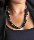Accessary Quotient Glossy Stone Adorned Necklace