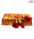 Art Deco Rectangular Gold Foil Printed Box With Tassels