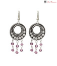 Art Mannia Round Antique Silver Earrings