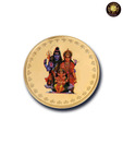 Aarya24kt Shankar Parvati Ganehsa Gold plated coin AR-CN-009