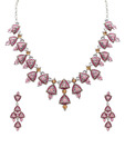 Asian Pearls & Jewels Dazzling Pink Necklace Set with Free toe ring/bracelet