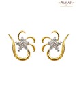 Avsar Gold & Diamond Nakshatra Earrings