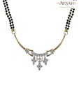 Avsar Real Gold & Diamond Double Layer Mangalsutra