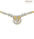 Avsar Real Gold and Diamond  Flower Shape Mangalsutra