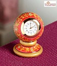 Aapno Rajasthan Round Marble Painted Clock