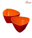 Aapno Rajasthan Orange Triangular Serving Bowl Set