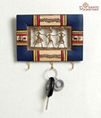 Aapno Rajasthan Wood & Metal Blue Key Holder