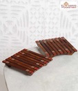Aapno Rajasthan Set of Two  Hand Painted Wooden Trivets
