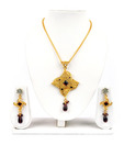 Adhira Sheen Gold Plated Necklace Set