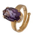 Aiza Swanky Oval Cut Amethyst Ring