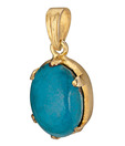 Aiza Oval Turquoise Pendant