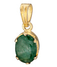 Aiza Oval Emerald Pendant