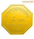 Anantamudra 4g 24 kt BIS Hallmarked Saraswathi Gold Coin In 995 Purity