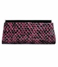1 Bolzo Croc Maroon Dress Matching Clutch