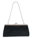 1 Bolzo Black shimmery Net & Satin V11372 Clutch