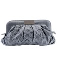 1Bolzo Grey Satin V11627 Clutch