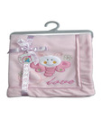 Baby Boo Pink Blanket With Embroidery