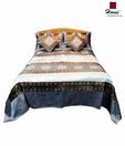 Home Simple & Classic Silk Dupioni Double Bed Cover Set- 5 pcs