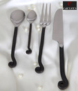 Carvers Premium Stainless Steel Black & Shiny Cutlery Set
