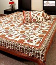 Aapno Rajasthan Floral Motifs Double Bed Sheet Set