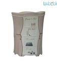 Plumeria  Rack Design Ivory Pink Waste Basket