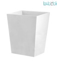 Plumeria  White Resin Waste Basket