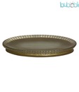 Plumeria  Green Colour Resin Round Shape Tray