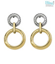 Bling Dangling Round American Diamond Earrings