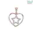 Bling Star Heart American Diamond Pendant