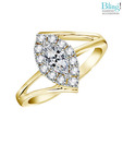 Bling Stylish Marquise Shape American Diamond Ring