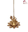 Home Sparkle Multi-coloured Brass Peacock Diya