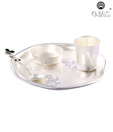 Ojas Silver Plated Stainless Steel Dinner Set- 4 pcs