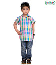 Catmoss Multicolor Checkered Shirt For Kids