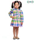 Catmoss Stylish Blue & Green Checkered Dress For Kids