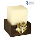 Gifting Happiness Embellished Brown Candle Holder