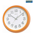 Rhythm Orange Round Wall Clock