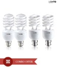 LightO Two 20W & Two 23W CFLs Combo- Spiral Shape