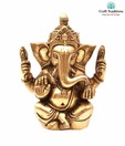 Craft Traditions Brass Mukut Ganesha Showpiece
