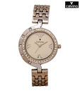 Calvino Studded Silver Arc Watch