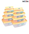 Nayasa 2 Sets of 5 Air Tight Containers- Yellow