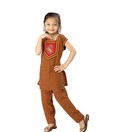 Little India Yellow Black Printed Salwar Suit
